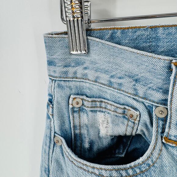 Madewell Perfect Summer Jeans Size 26 Light Wash High Rise Straight Leg - Picture 6 of 7